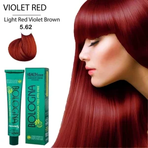 رنگ مو بدون آمونیاک بلونیا شماره Light Red Violet brown 5.62 حجم 100میل
