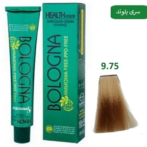 رنگ مو بلونیا بدون آمونیاک سری شکلاتی شماره 9.75 حجم 100 میلی لیتر رنگ بلوند شکلاتی خیلی روشن